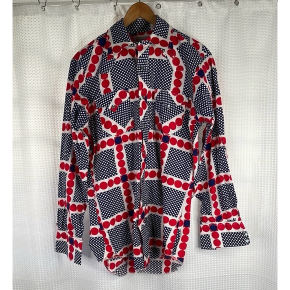 H Bar C Vintage Ranchwear Shirt Pearl Snap Buttons Western Show Shirt Rodeo Sz L - Picture 1 of 9